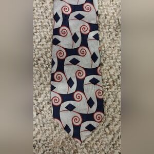 Countess Mara Men's Necktie, Diamond And Swirl Pattern